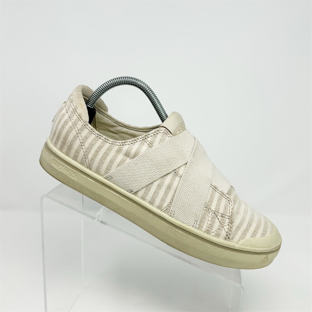 KEEN Elsa IV Gore Slip-On Sneakers Womens Beige Stripe Casual Shoes Size 10